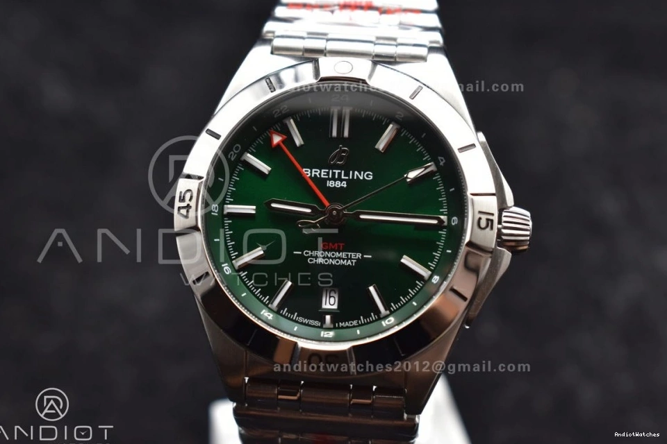 GMT On 1:1 Edition 534 OnTrend Bracelet SS 40mm Chronomat BLS Green A Best Dial Breitling Automatic Factory 0906